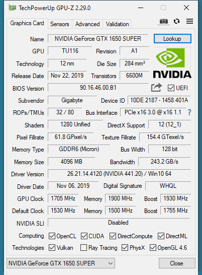 Gigabyte GeForce GTX 1650 Super WindForce OC Review - Overclocking