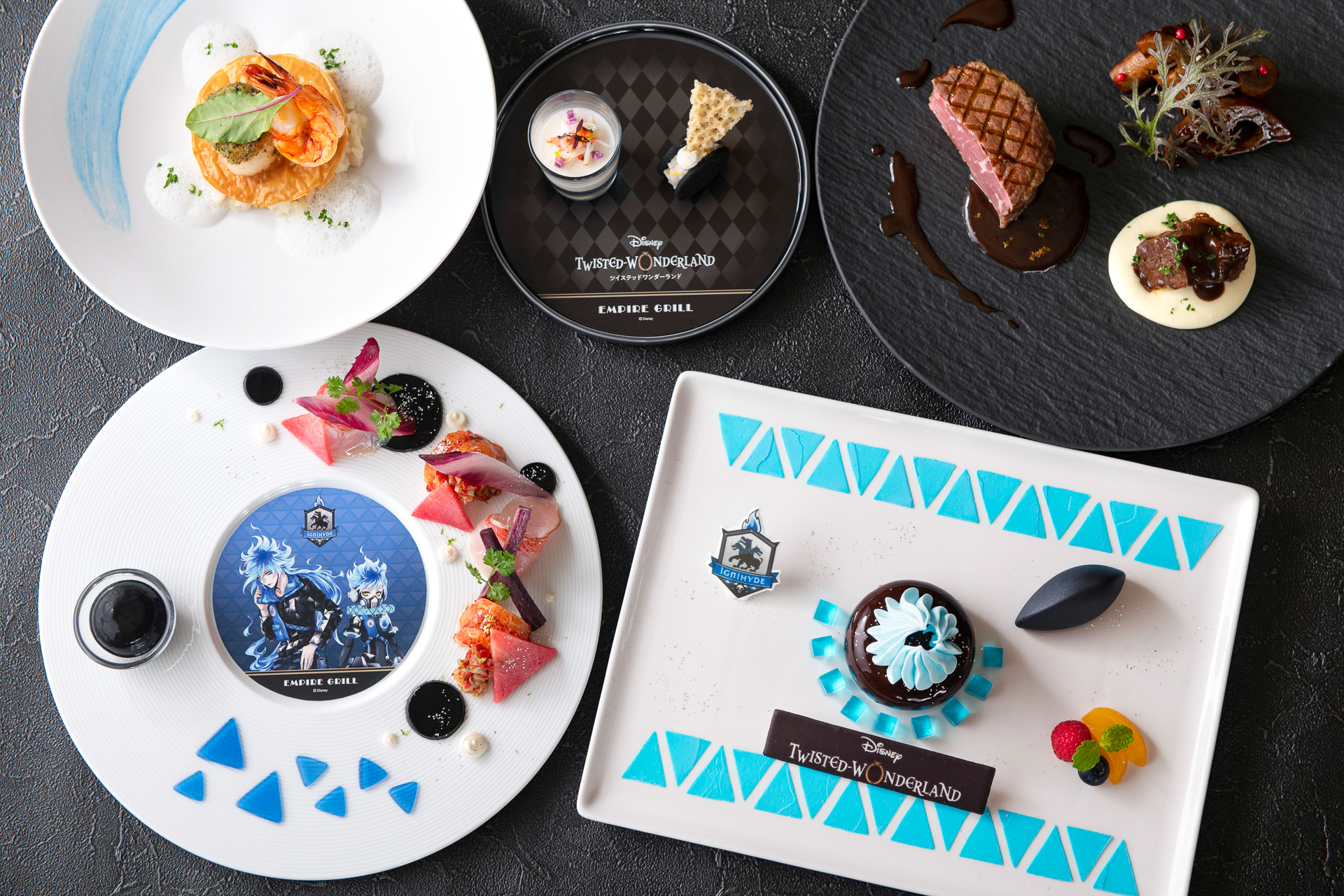 ツイステ・イグニハイド寮メニューが先行販売中。ブルーを取り入れた