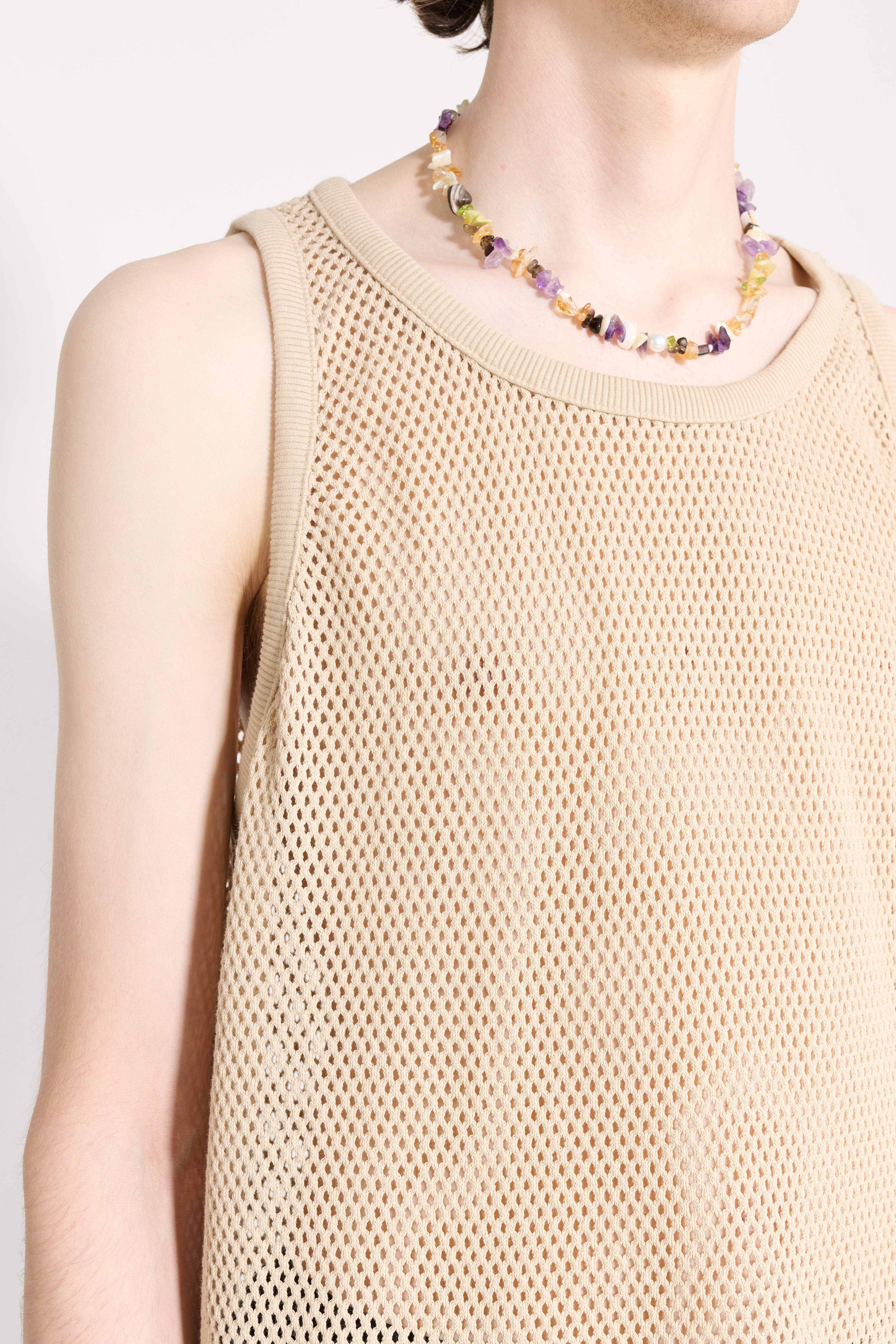 Stüssy Cotton Big Mesh Tank Natural – Très Bien