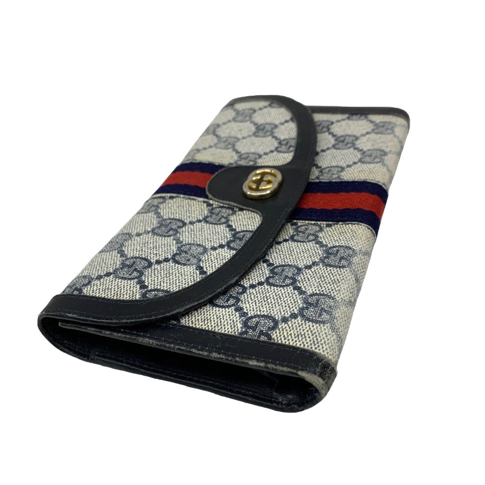 GUCCI(グッチ) オールドグッチ シェリーライン がま口長財布 PVC