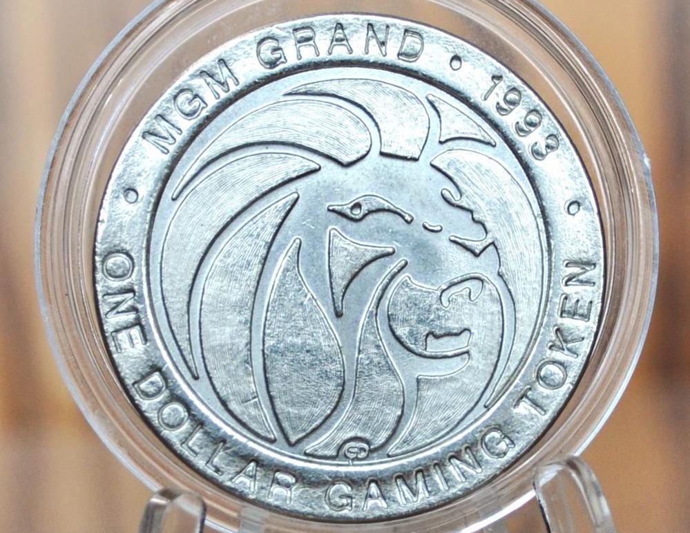 Vintage 1993 Limited MGM Grand One Dollar Gaming Token - Wack E