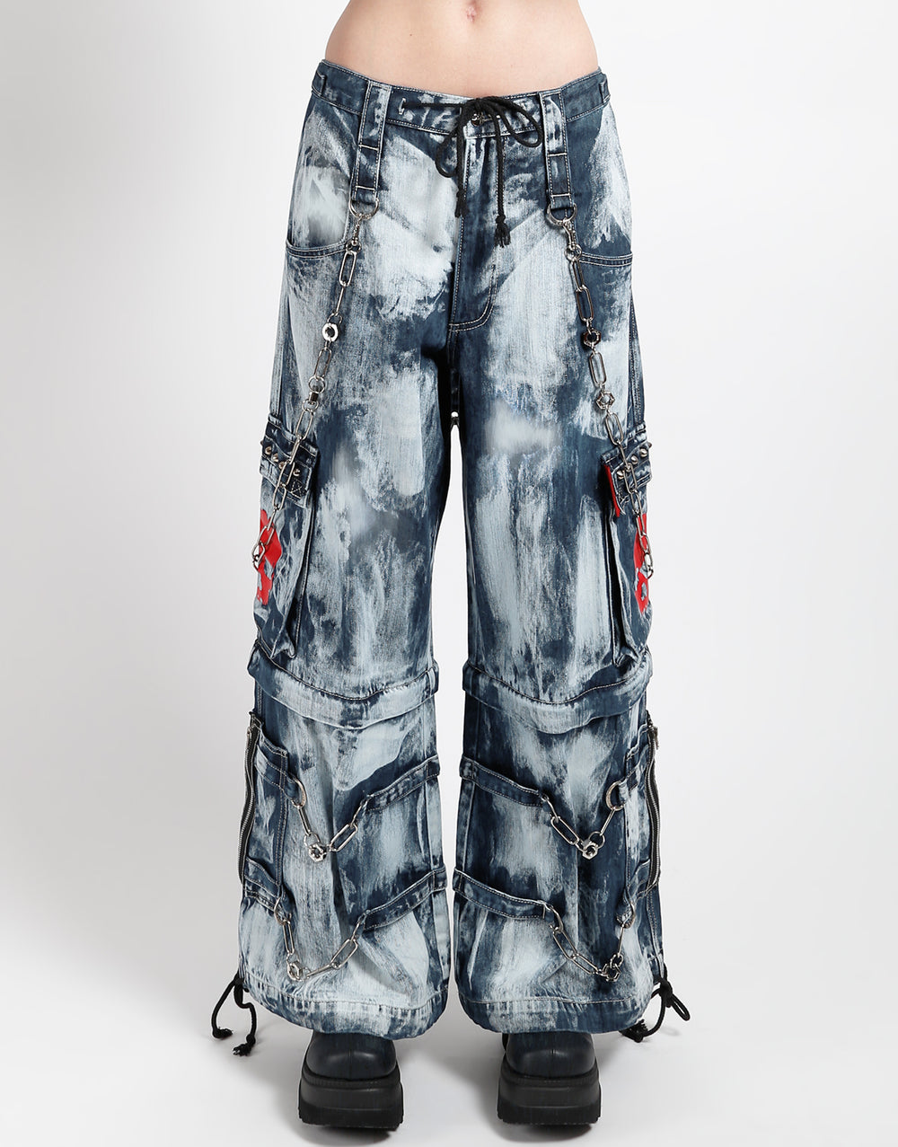 TRIPP NYC - SKULL INDIGO DENIM STORM WASH PANT
