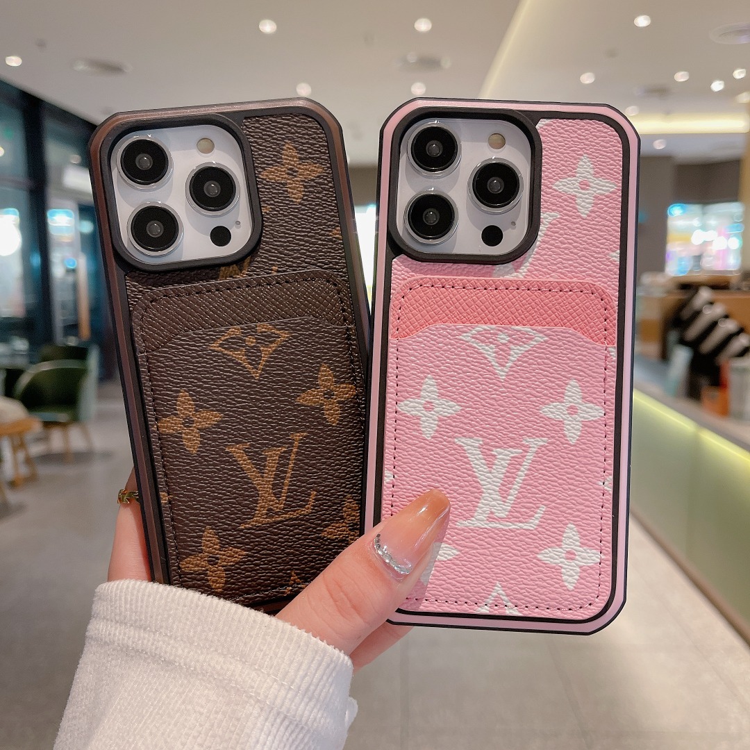 LV iPhone 15 16 Pro Max Plus Case Monogram Pattern