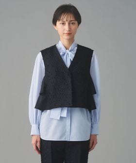 フラワー カットジャガード コンビ ベスト