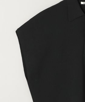 AURALEE＞スリーブレス ポロニット