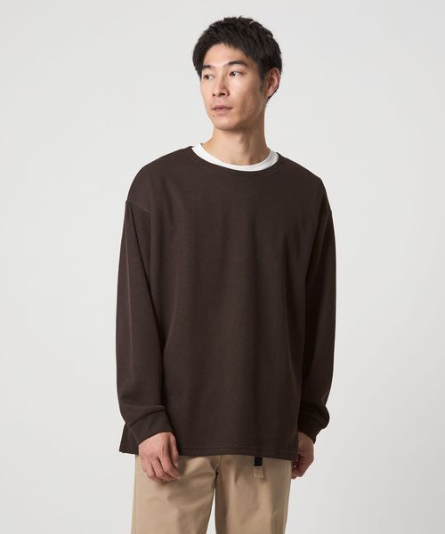 Ans Dotsloevnerダークブラウン 長袖カットソー ans dotsloevner