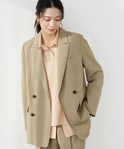 size SHORTあり］ラミーブレンド ダブル ジャケット