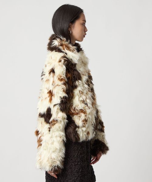 EMMEL REFINES＞EM アニマル フェイクファー ブルゾン