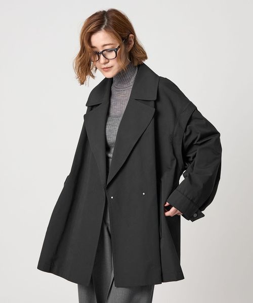 conte＞ ミリタリー 2WAY ショートコート