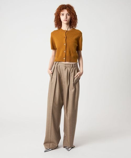 6(ROKU)＞ウール タック パンツ 25FW