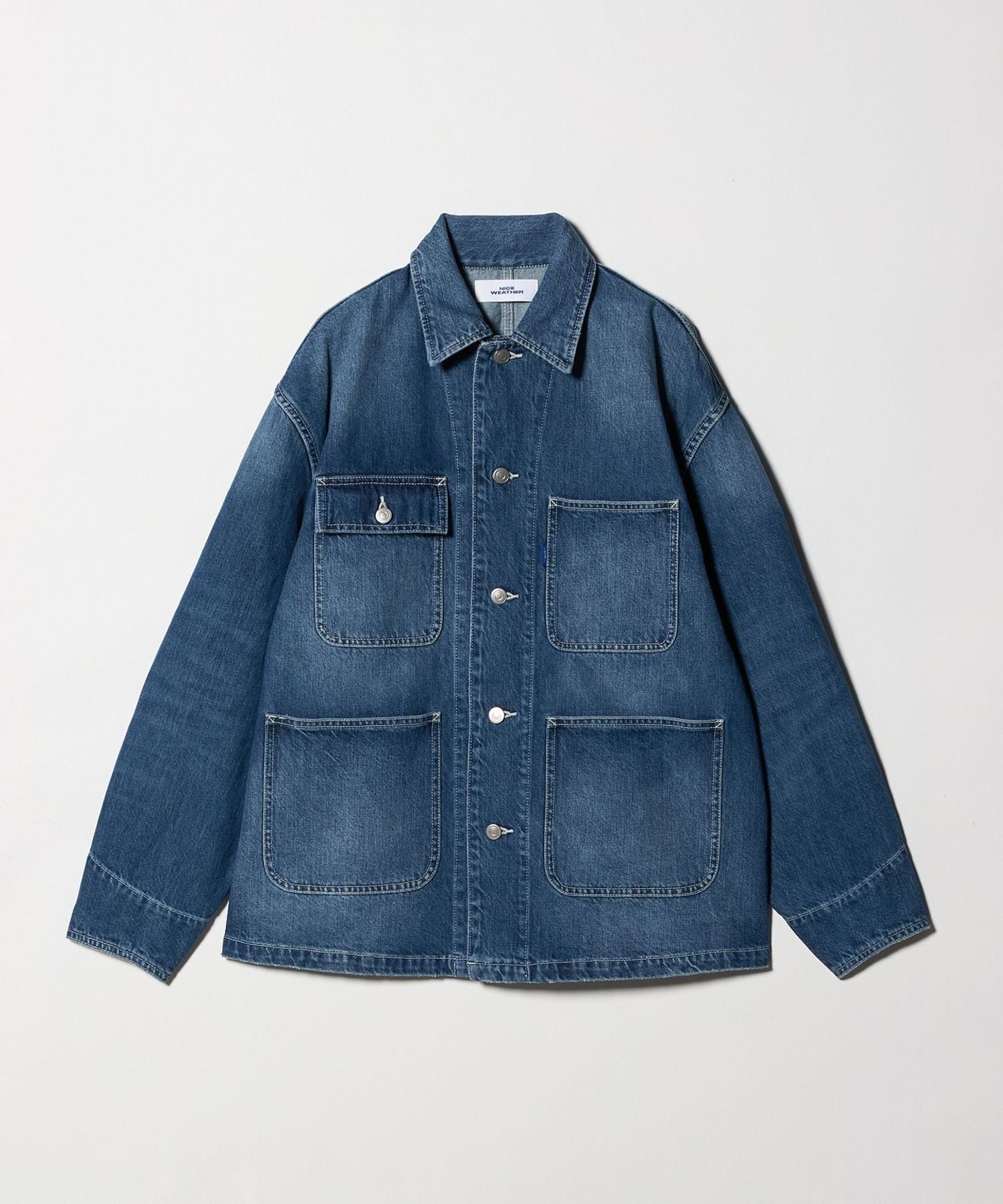 NICE WEATHER＞デニムカバーオール