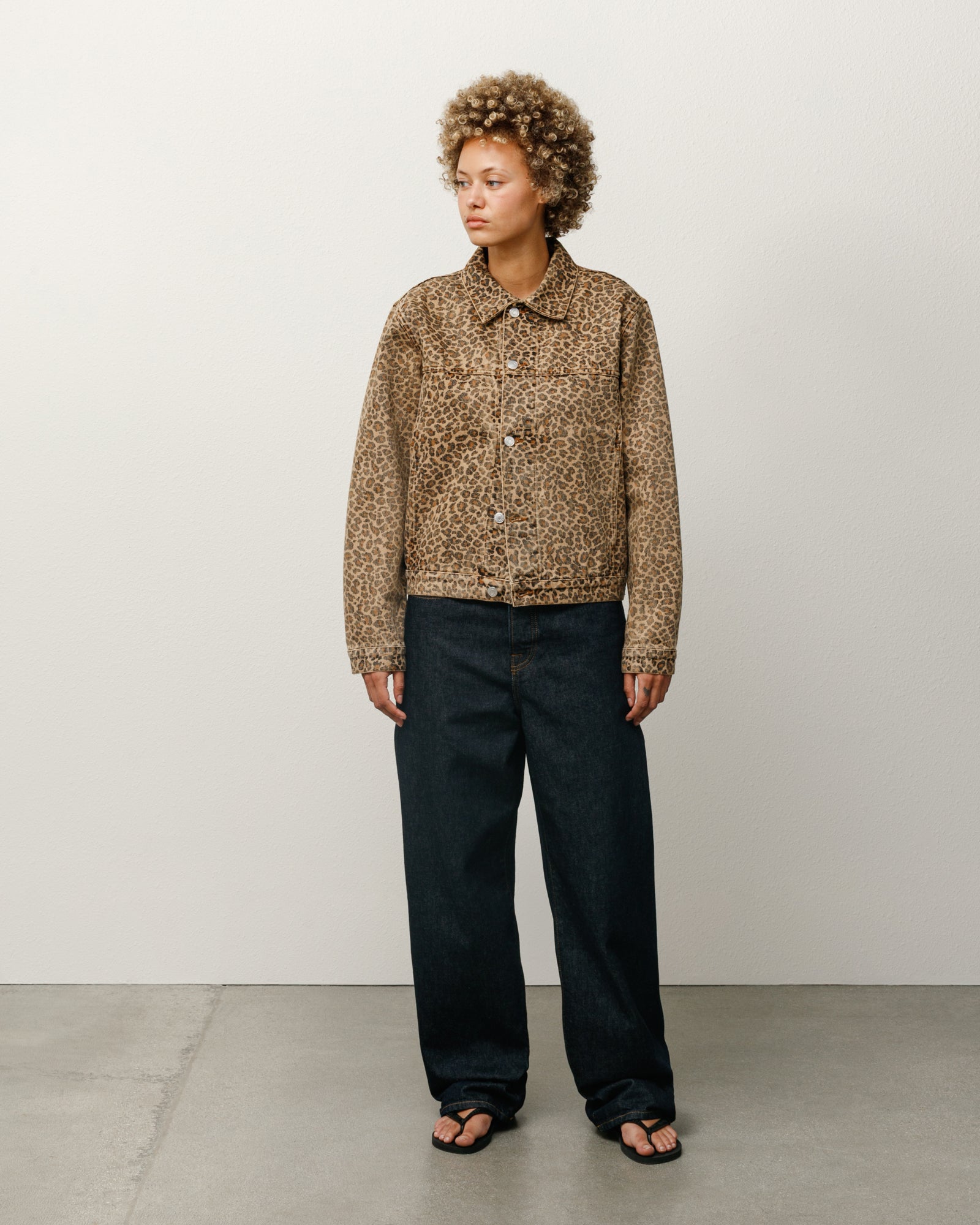 Trucker Jacket Denim – Leopard | Outerwear | Stüssy UK