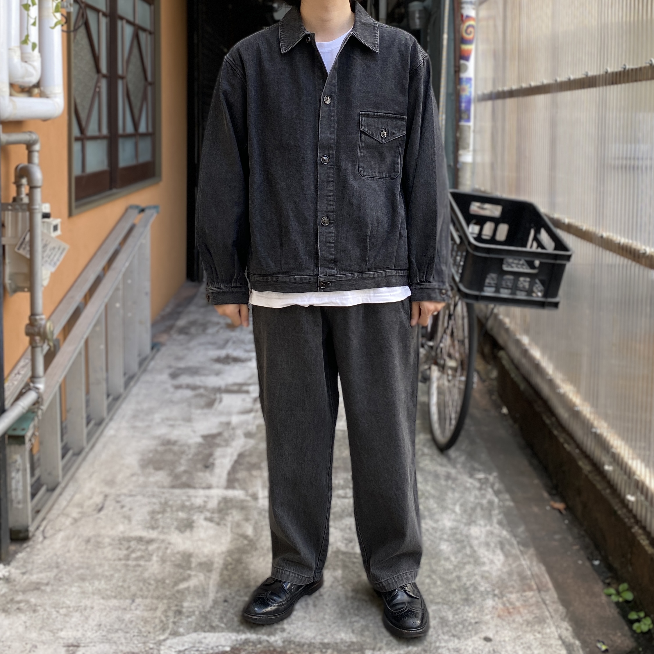 Audience】10オンス デニム トラッカージャケット Black Wash