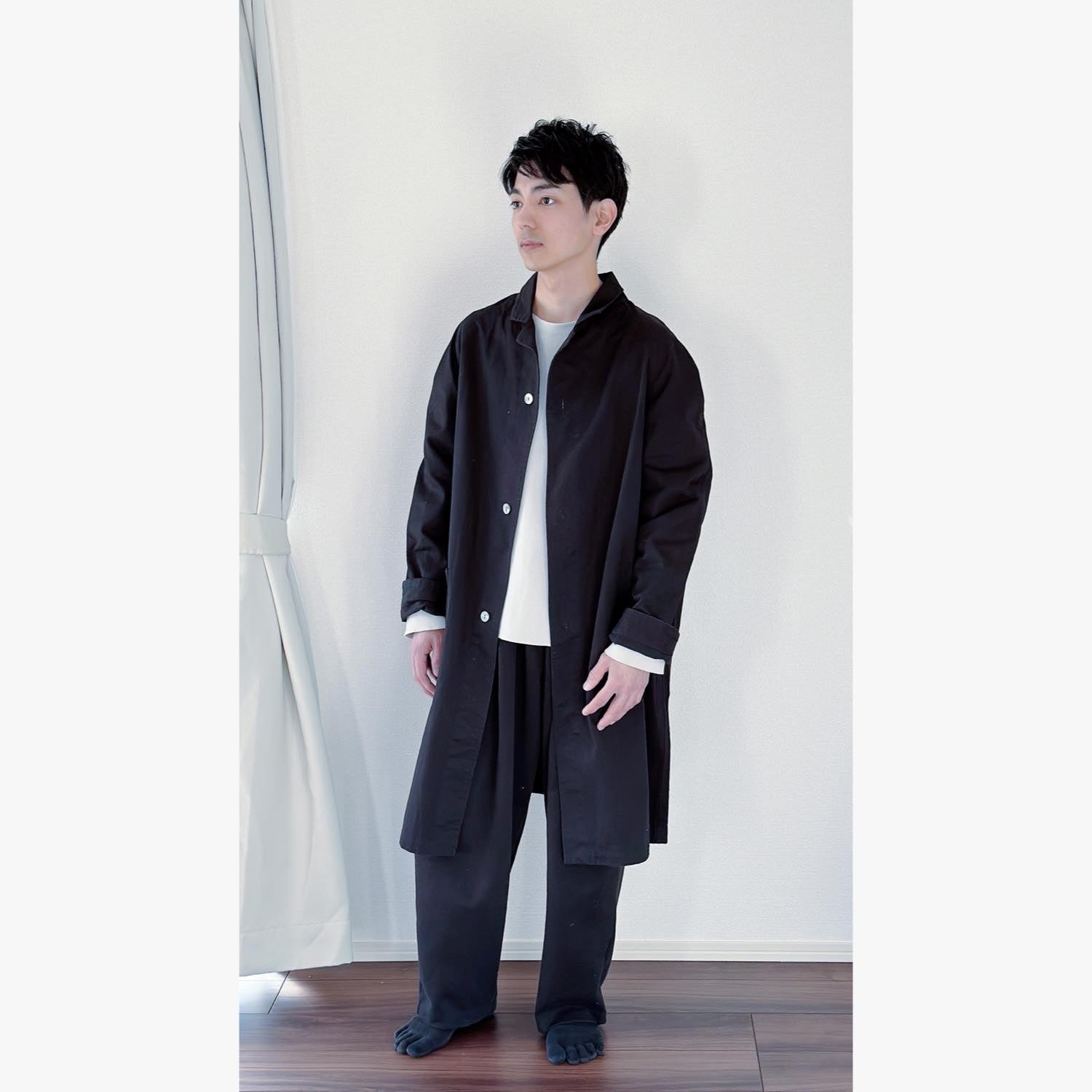 22】アトリエコート（黒）［ezu（旧：リップル洋品店）］ – ゆにわマート