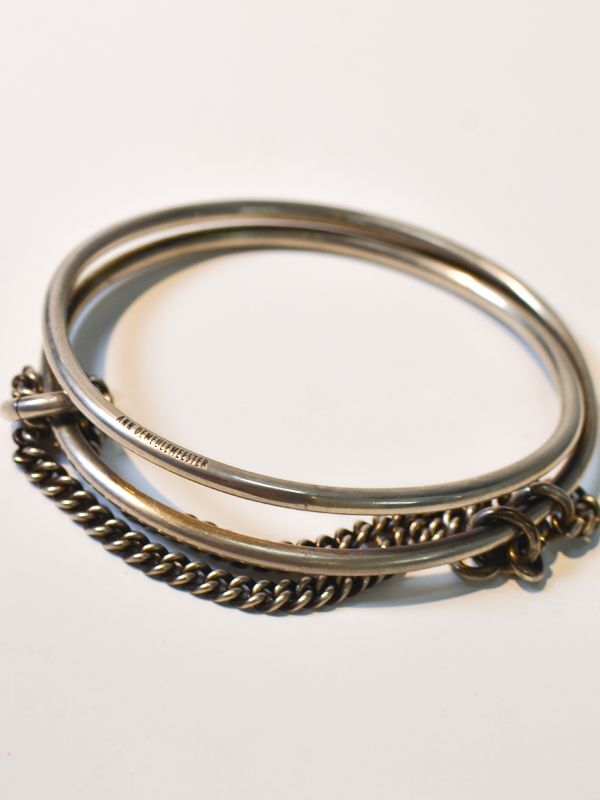 ANN DEMEULEMEESTER - アン ドゥムルメステール】Chain Double Bangle