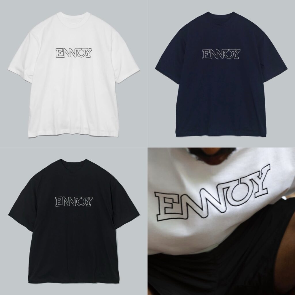 ENNOY『ELECTRIC LOGO EMB T-SHIRT』の抽選販売が国内7月26日より受付