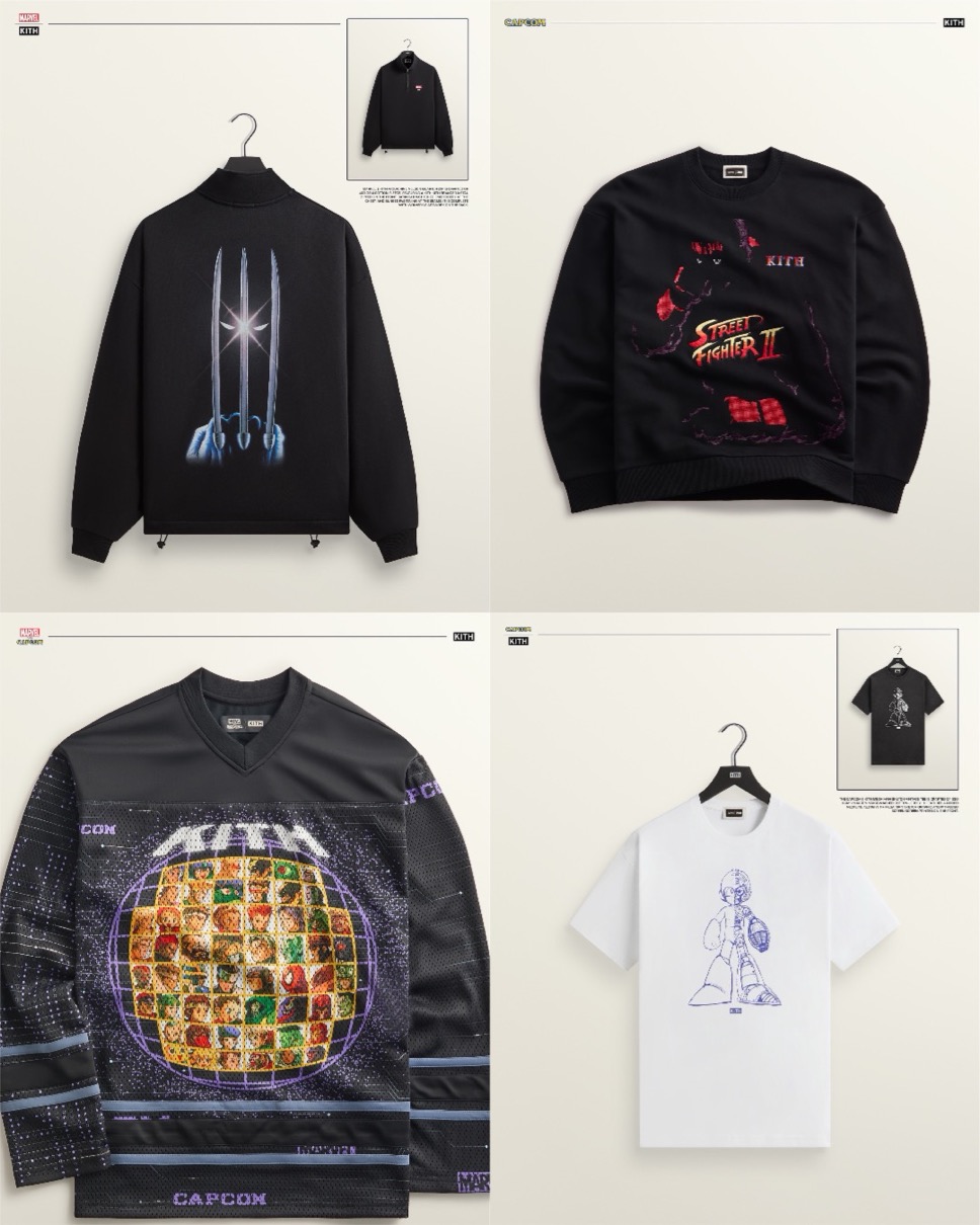 Kith x Marvel vs. Capcom コラボコレクションが国内11月15日より発売