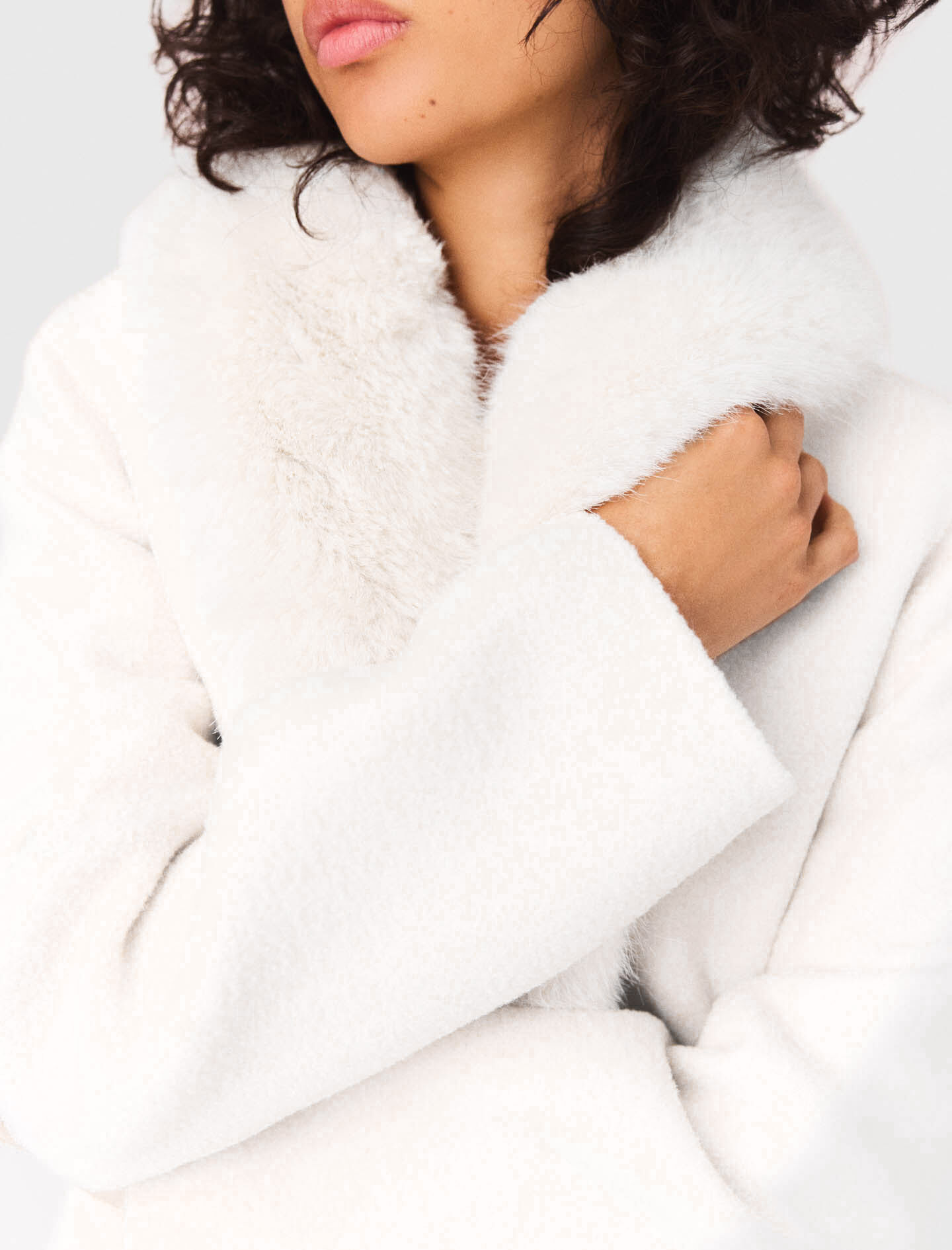 Belted short coat White For Women | Maje