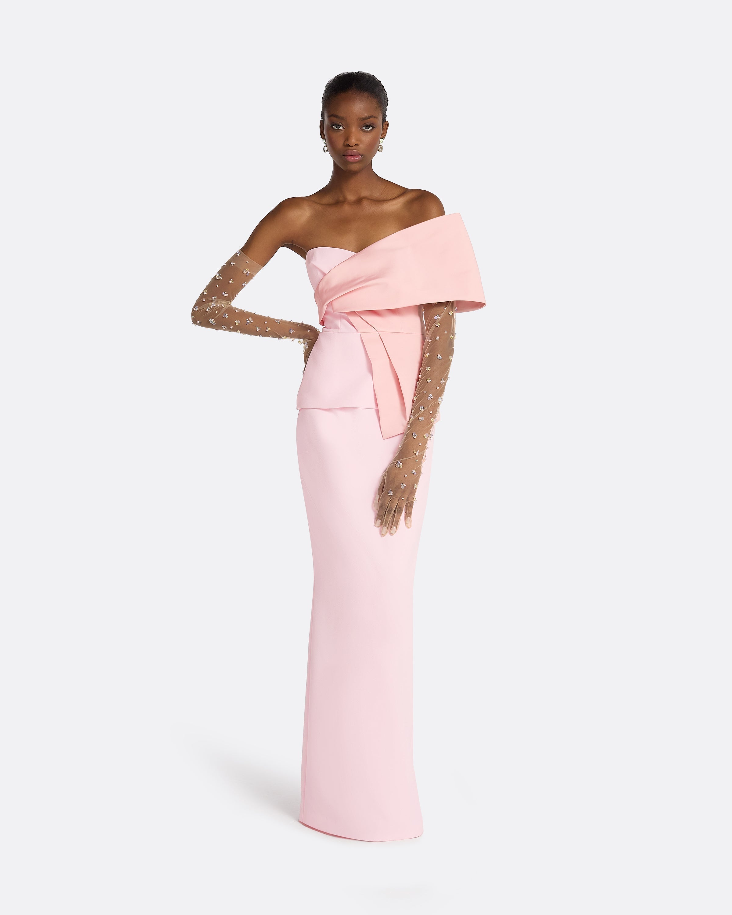 Suri Peony Blush Long Dress – Maison Safiyaa USA