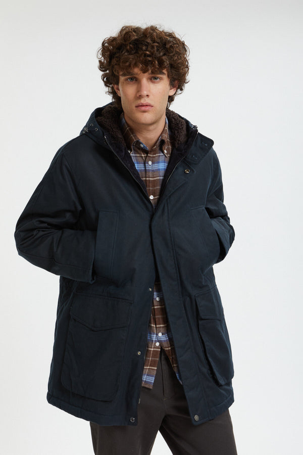Waxed Shooting Field Parka Dark Navy | Baracuta