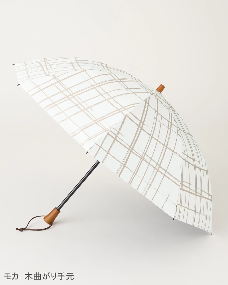 2段折 / 格子 | 完全遮光日傘｜サンバリア100