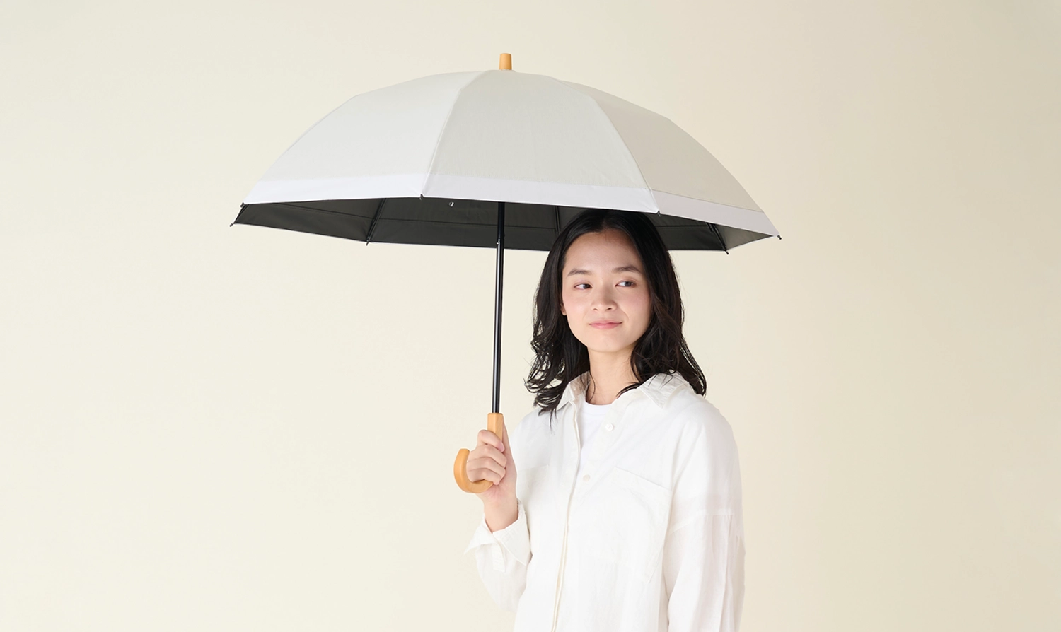 2段折 / コンビmoku | 完全遮光日傘｜サンバリア100