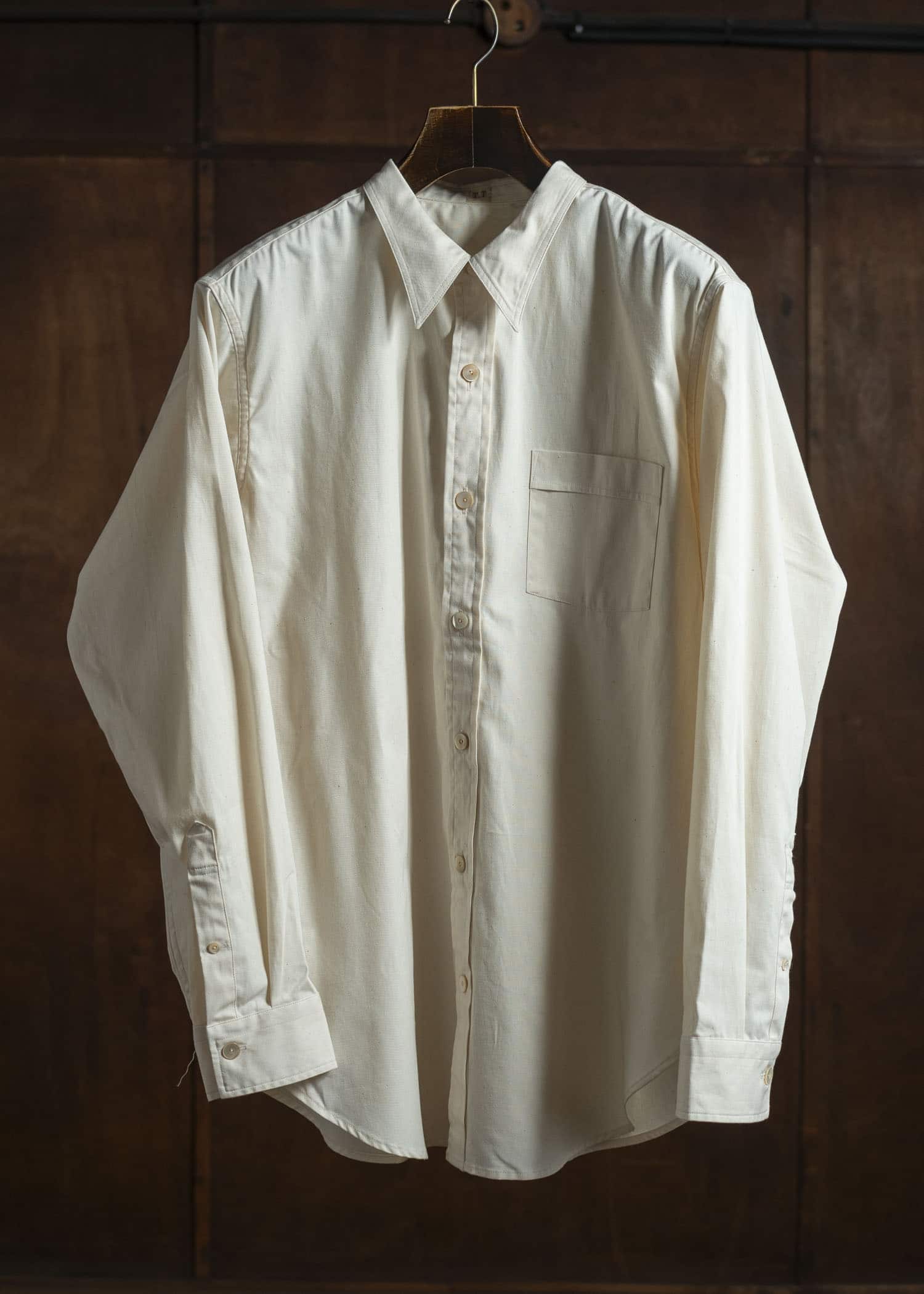 Taiga Takahashi Lot.106 Narrow Collar Shirt IVORY – VISION OF FASHION