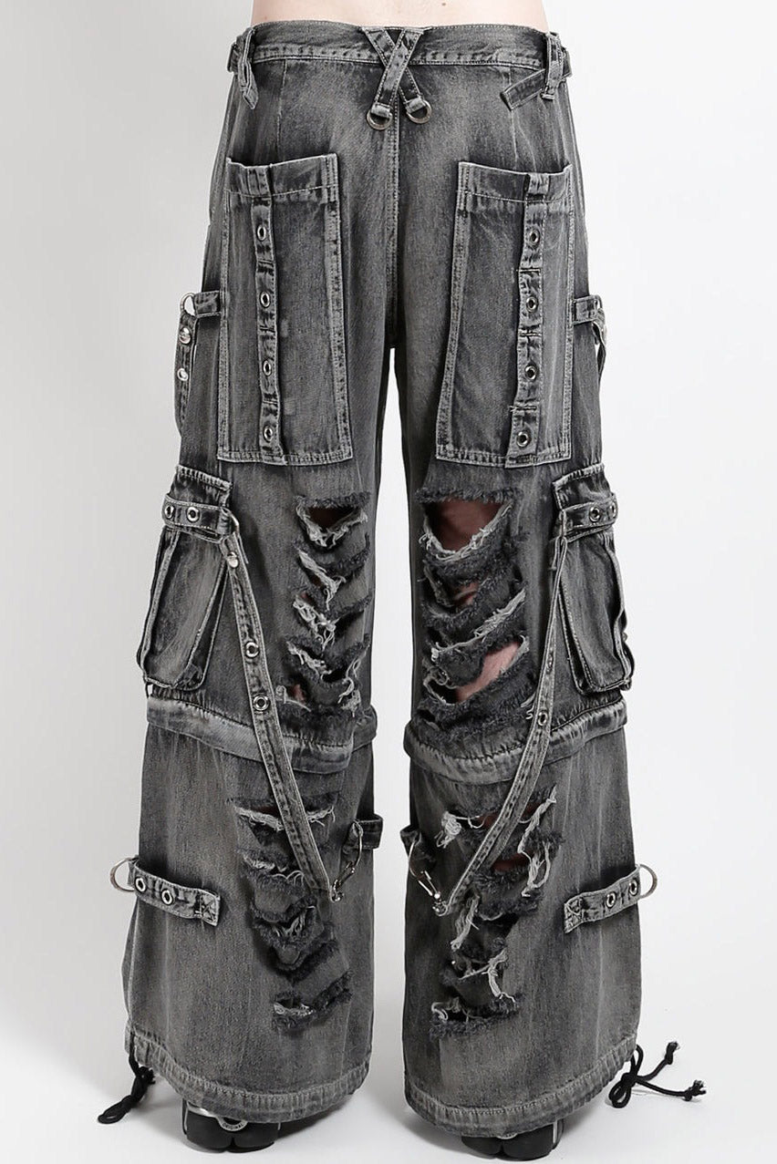 Tripp NYC Shredder Denim Full Force Pants [BLACK FOG WASH