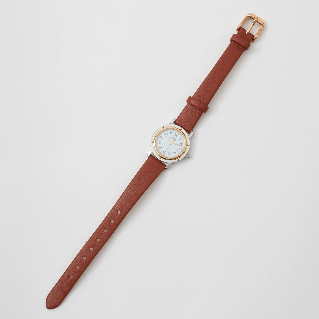 HERMES/エルメス】クリッパー レザーベルトレディース腕時計｜ヴァル