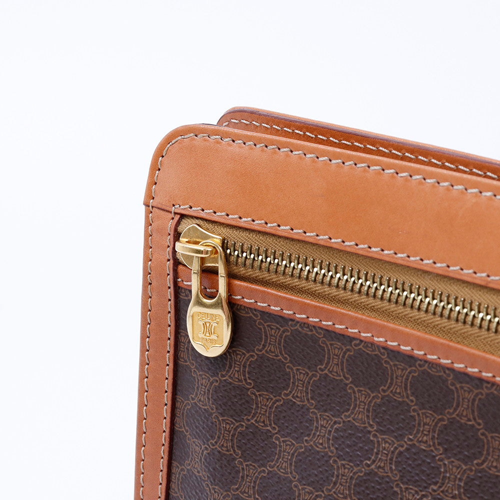 CELINE マカダム柄 クラッチバッグ ブラウン PVC Leather – VALTIQUE