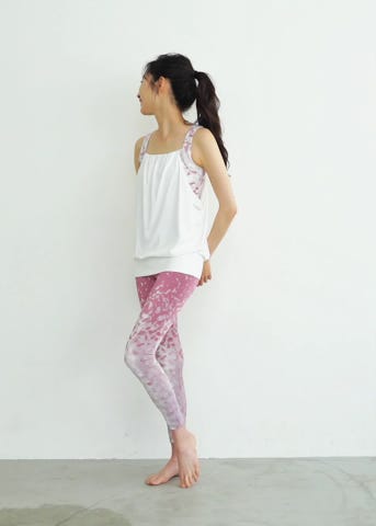 SUKALA】リーフレイヤードタンクトップ(Sサイズ ダークネイビー