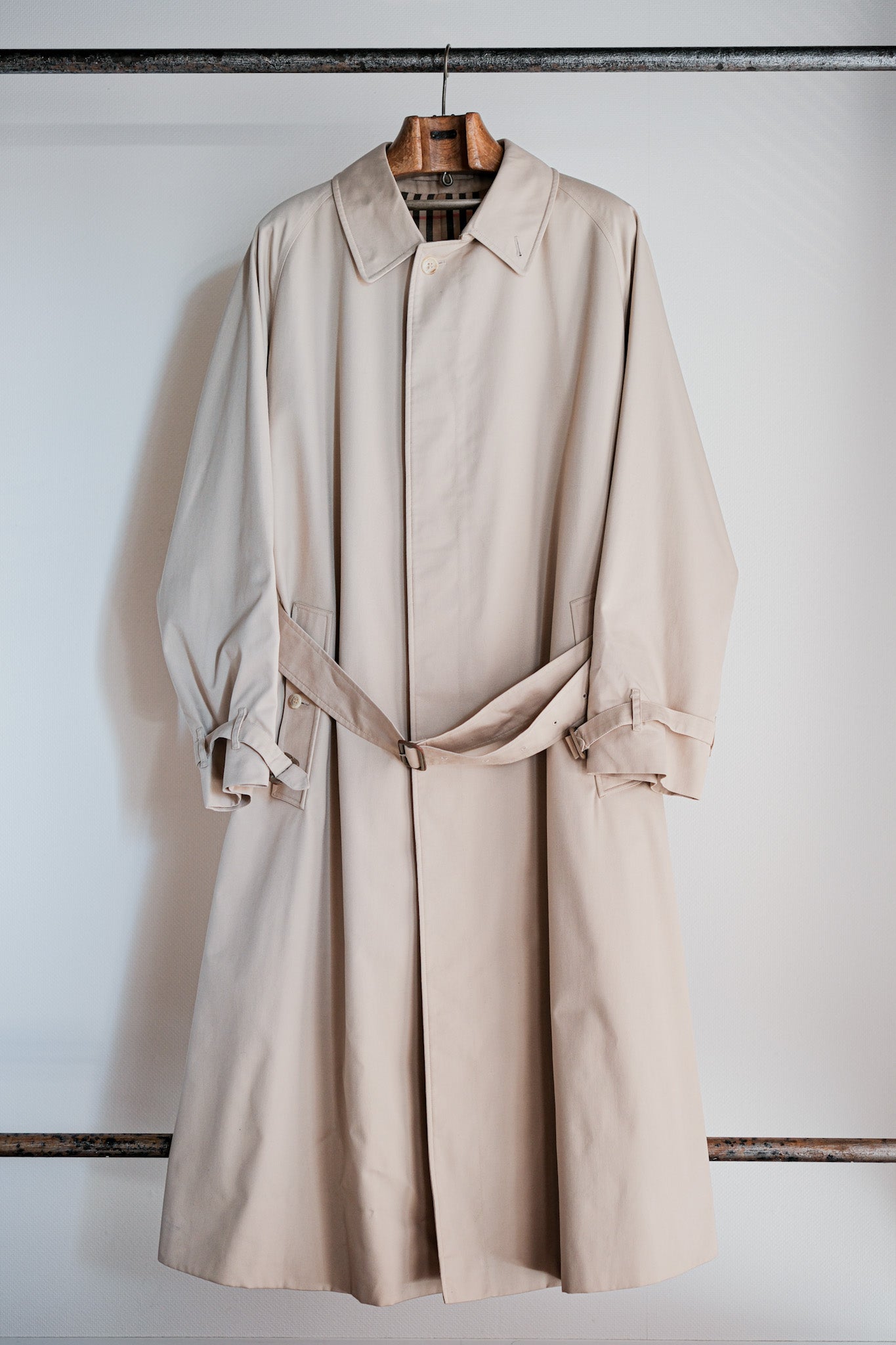 80's】Vintage Burberrys Single Raglan Rider Coat Size.52RL