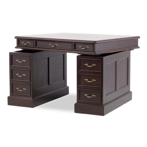 アンティーク調 パートナーデスク 対面式 組み立て家具 120x90 VTA7022