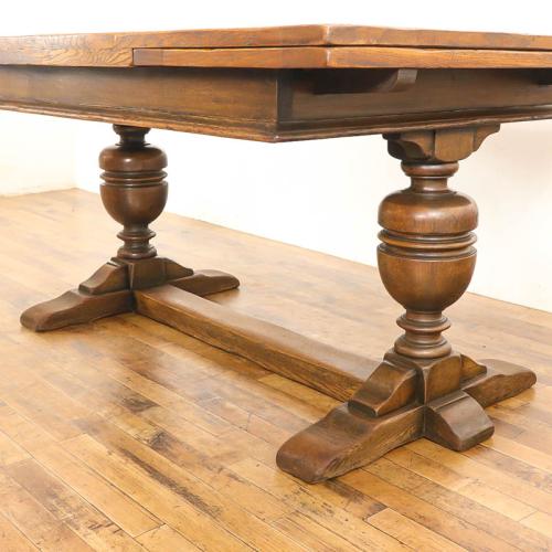 イギリスアンティーク ドローリーフテーブル 拡張式 オーク材 v_70184