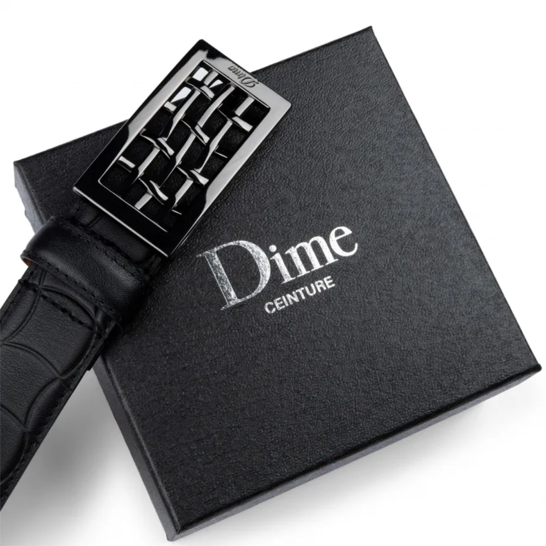 Dime】Heavyweight Leather Belt - Black