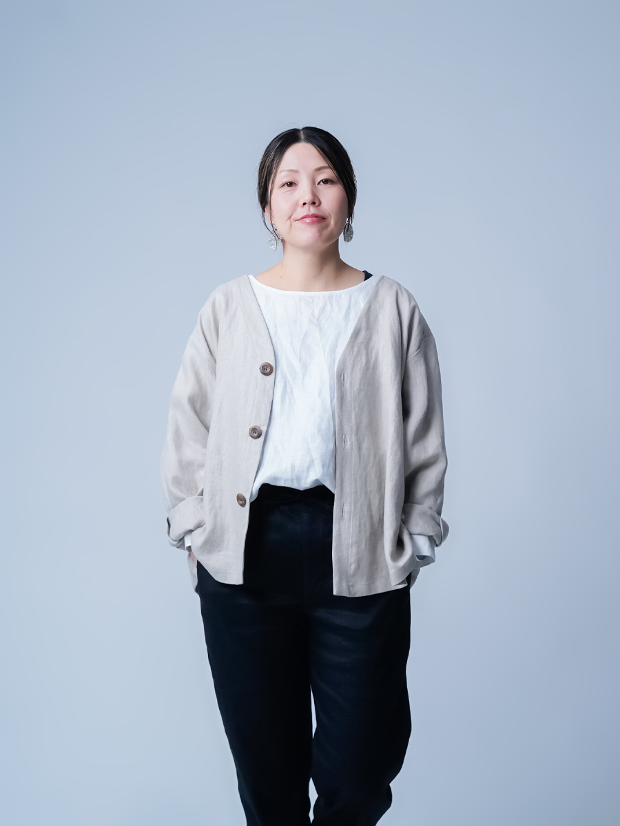 プレミアム】リネントップス 丸首 トップス 薄地 ／ ホワイト p012g-wht1