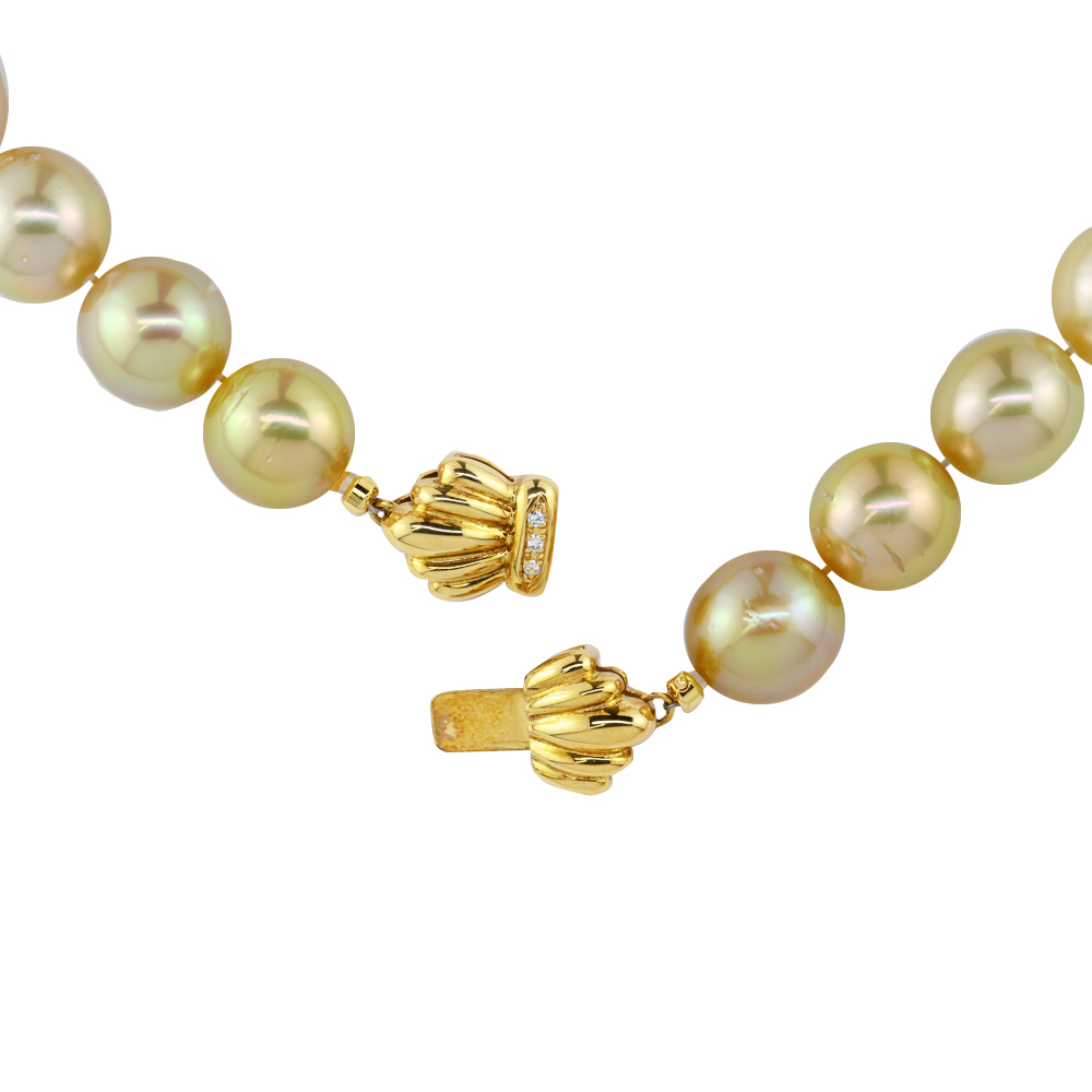 パールネックレス（ゴールデンパール）14.3mmx11.5mm | ジュエリー