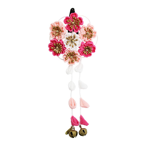 伝統つまみ簪＞七五三姫桜簪‐紫桜｜普段使いの簪・ヘアアクセサリー