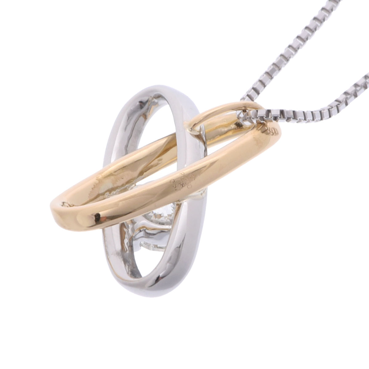 ノーブランド GSTV/ダイヤネックレス シルバー Pt950プラチナ/K18