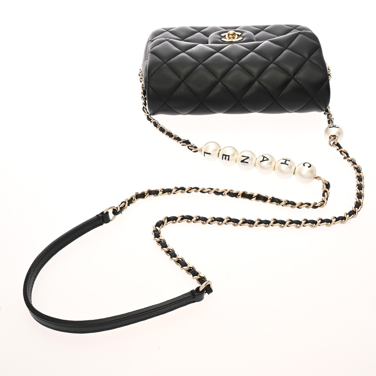 シャネル マトラッセ ミニフラップバッグ ブラック AS1533 ラムスキン