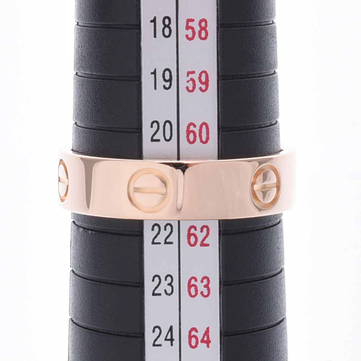 カルティエ ラブリング #61 ゴールド K18ピンクゴールド PG レディース