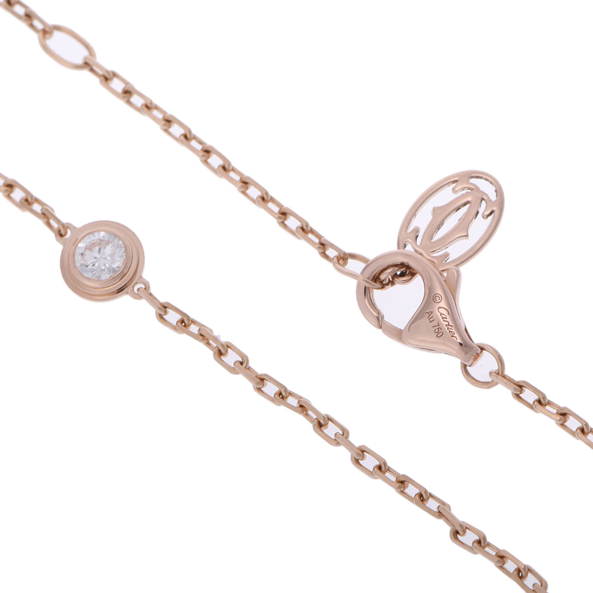 カルティエ ダムール ブレスレット LM ゴールド K18ピンクゴールド PG