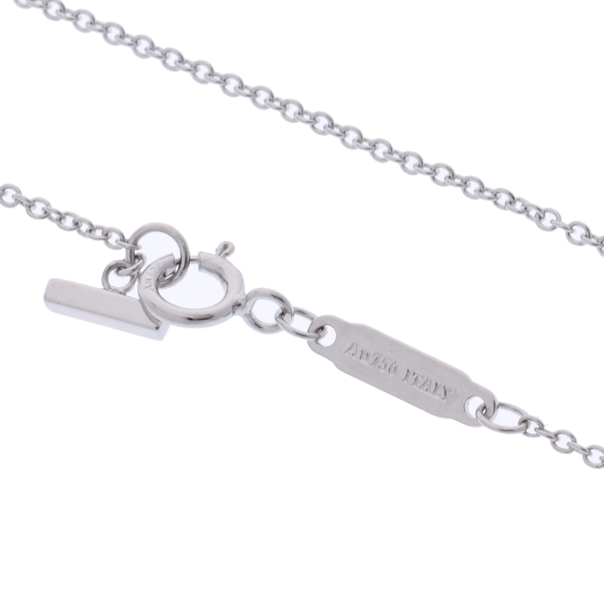 ティファニー Tスマイル ネックレス ミニ ゴールド K18ホワイト