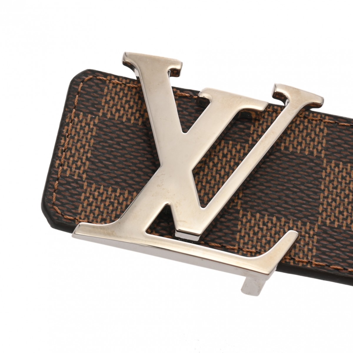 ルイ ヴィトン ダミエ ベルト LV イニシャル 40mm リバーシブル #105
