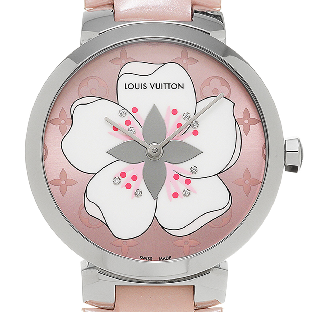 ルイ ヴィトン タンブール モノグラム サクラ Q13MJE ピンク/ホワイト