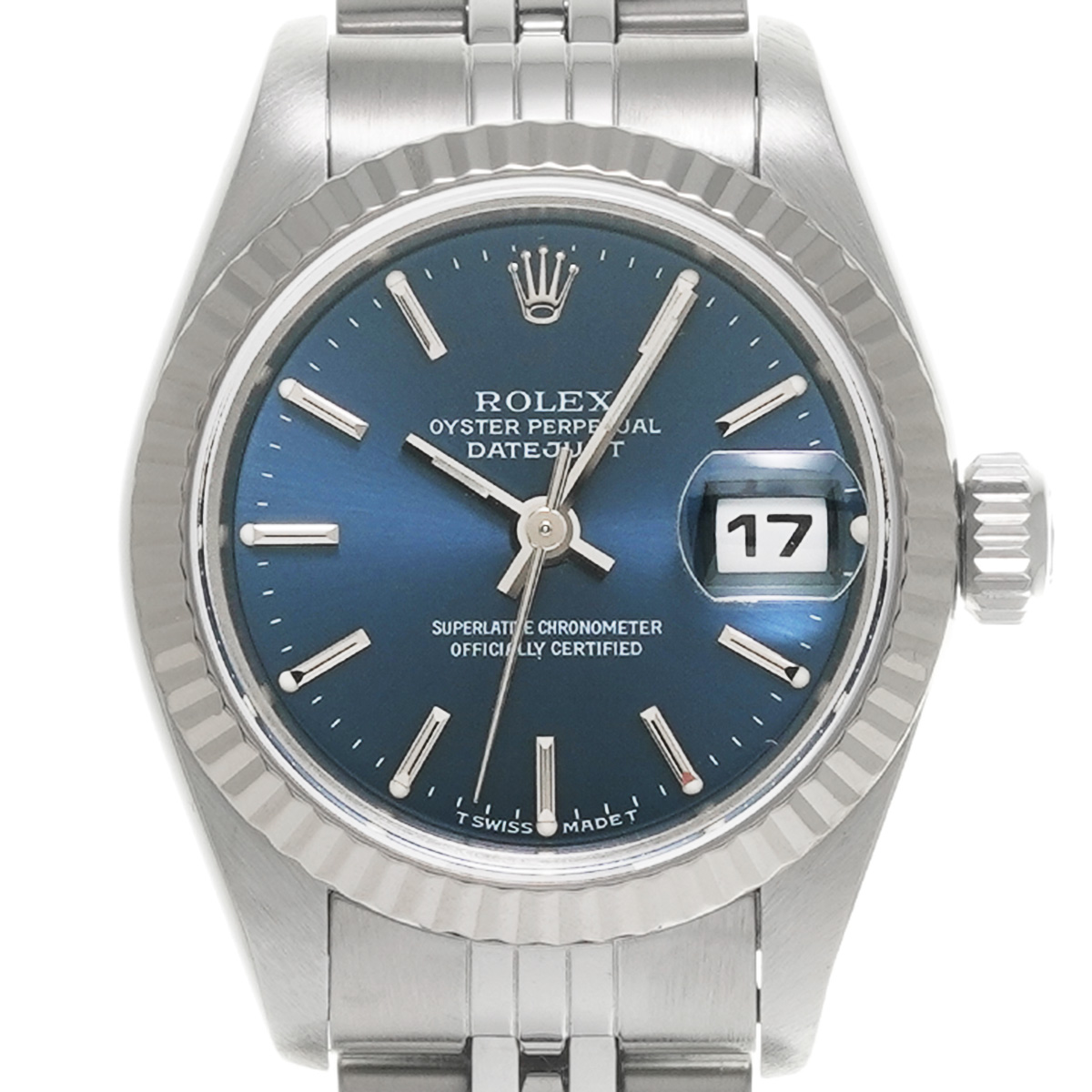 ロレックス デイトジャスト 69174 ブルー レディース 時計 【中古