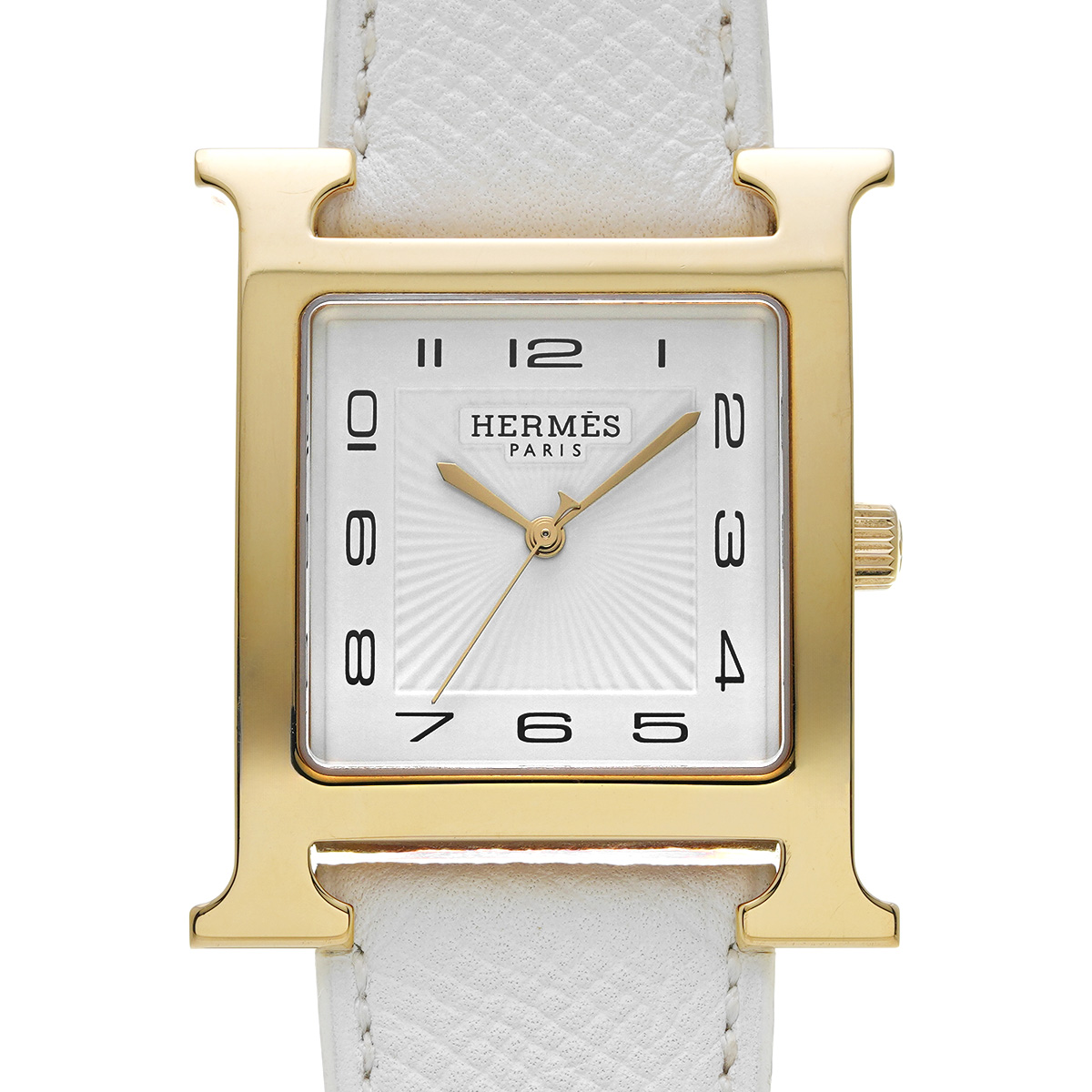エルメス Hウォッチ HH1.801 ホワイト レディース 時計 【中古