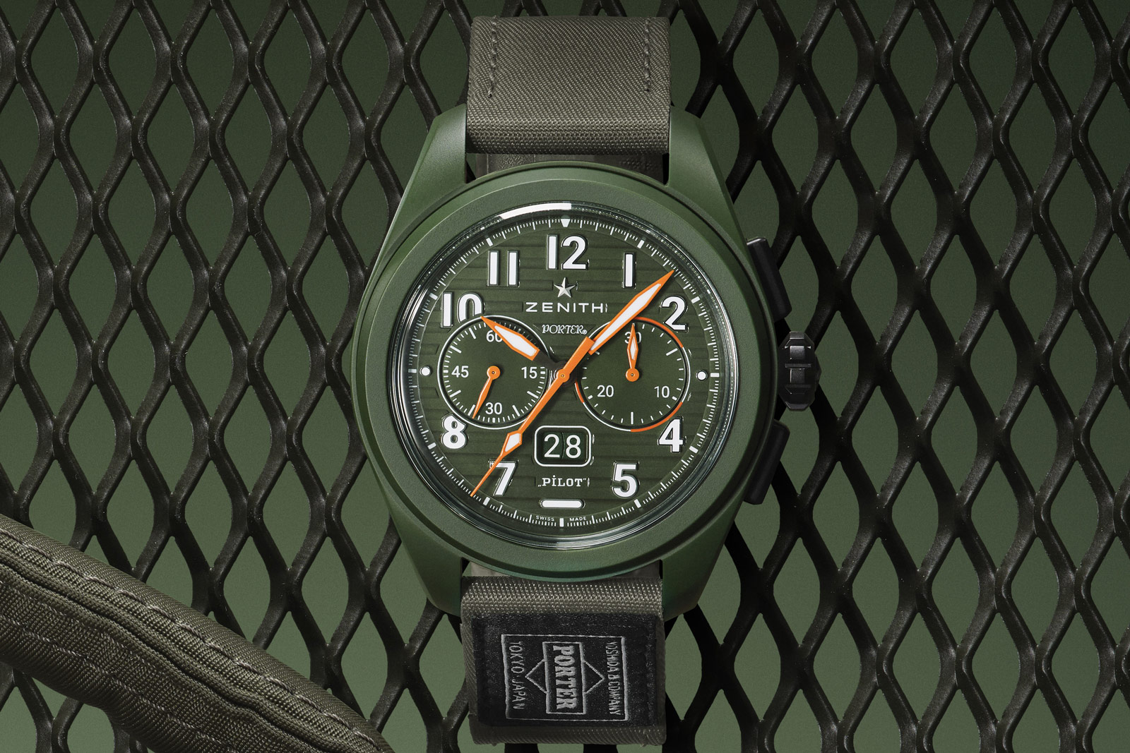 Zenith and Porter-Yoshida Pilot Watches in Green Ceramic | SJX Watches