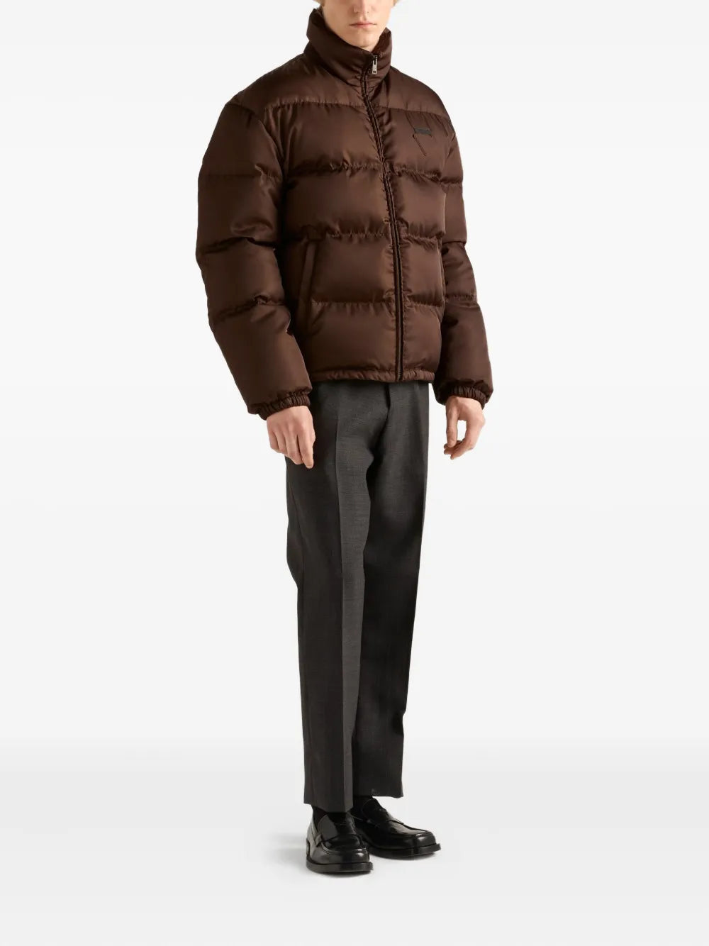 ブラウンナイロンダウンジャケット - Prada | WE IN STYLE