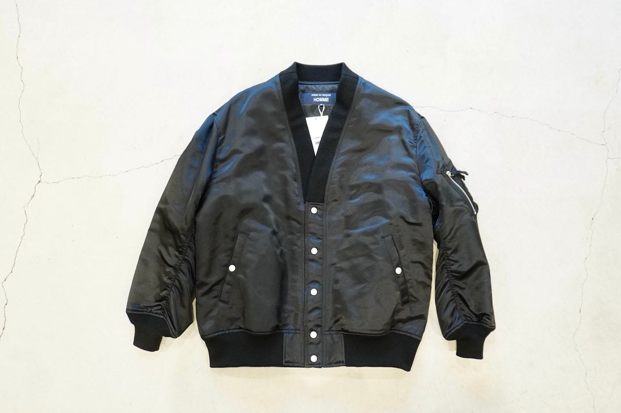 COMME des GARCONS HOMME ナイロン ノーカラージャケット MORE SALE! <40% OFF>COMME des GARCONS HOMME / 綿ナイロン
